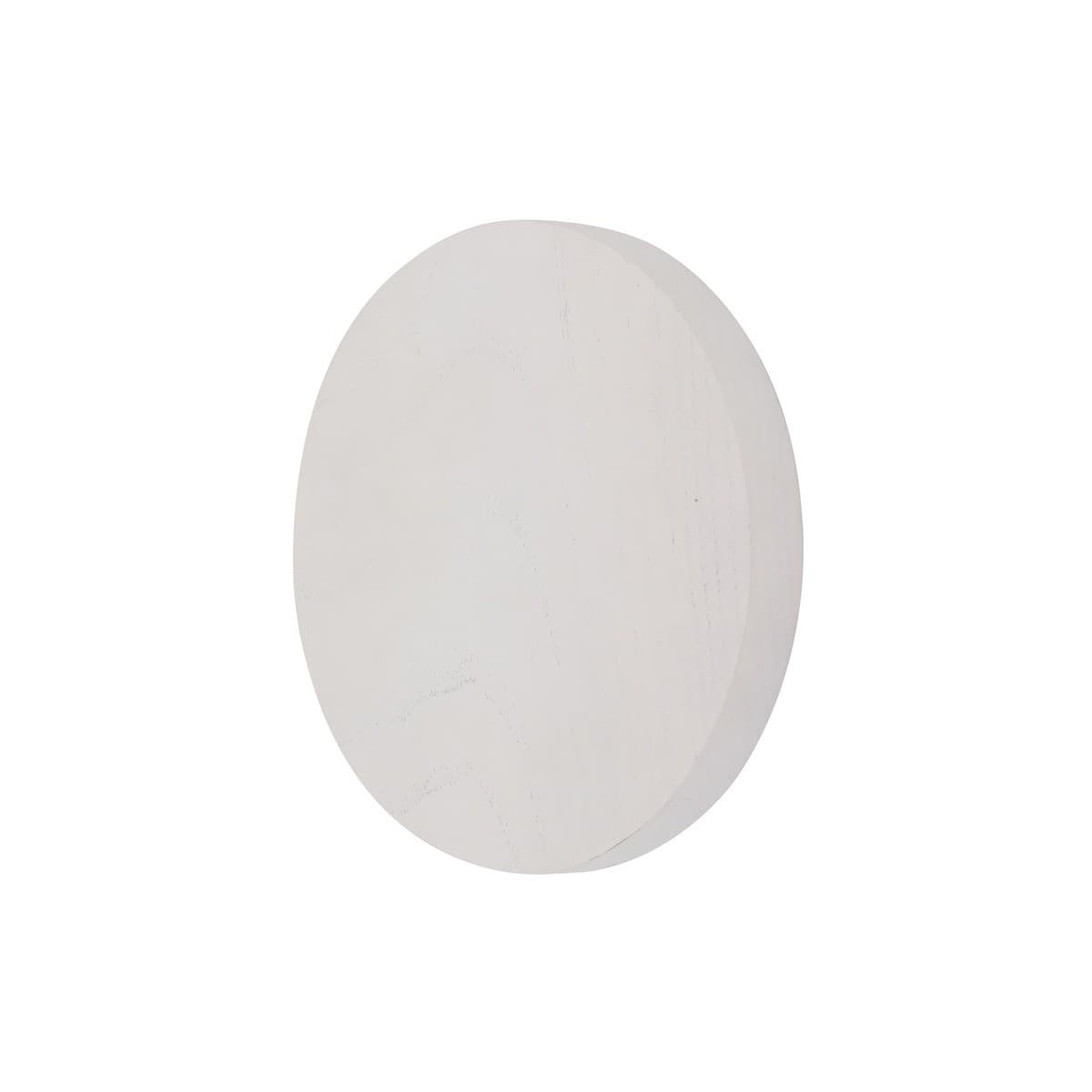 Disk 150mm LED Colour-Shifting Backlit Wall Light in White Wood-img-1