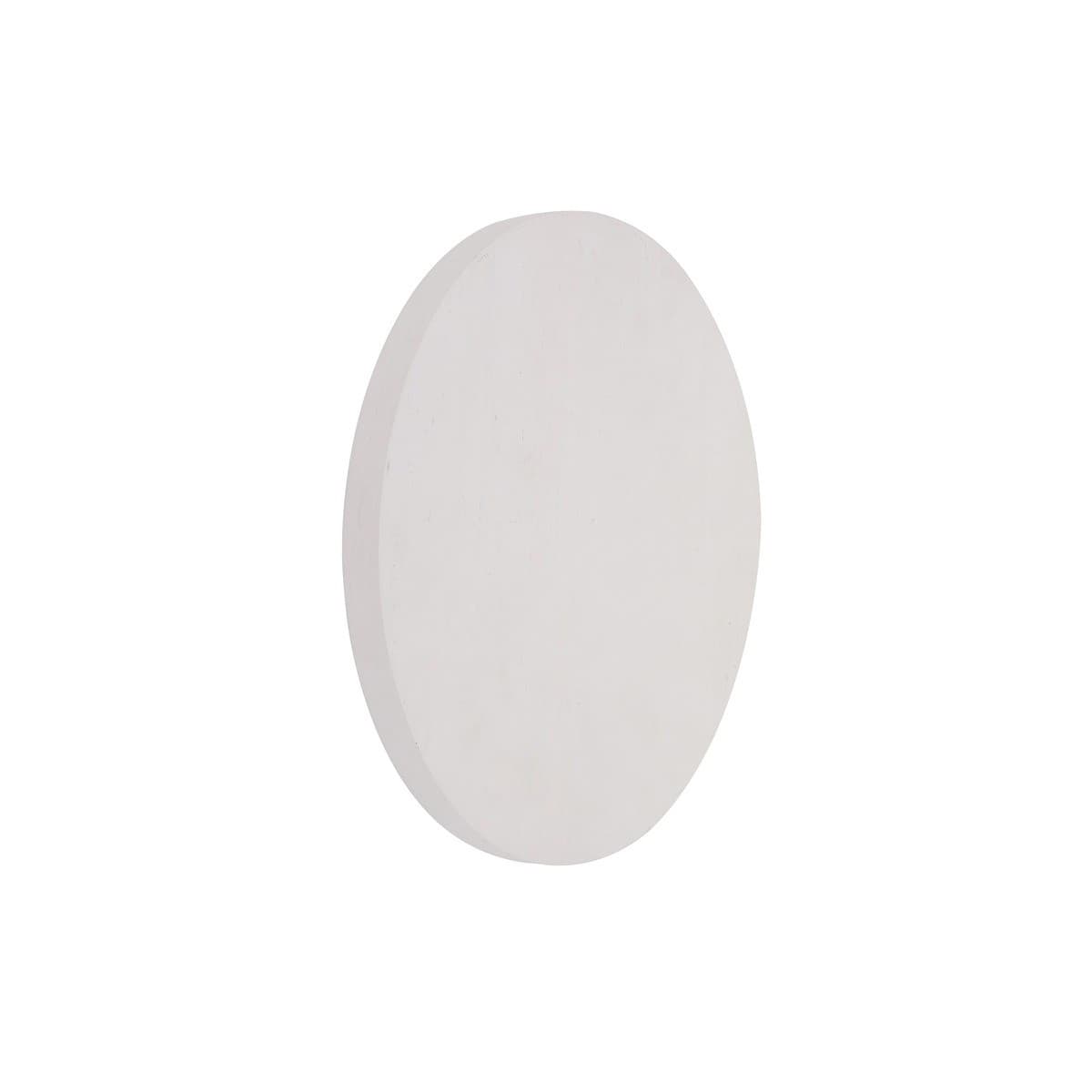 Disk 250mm LED Colour-Shifting Backlit Wall Light in White Wood-img-1