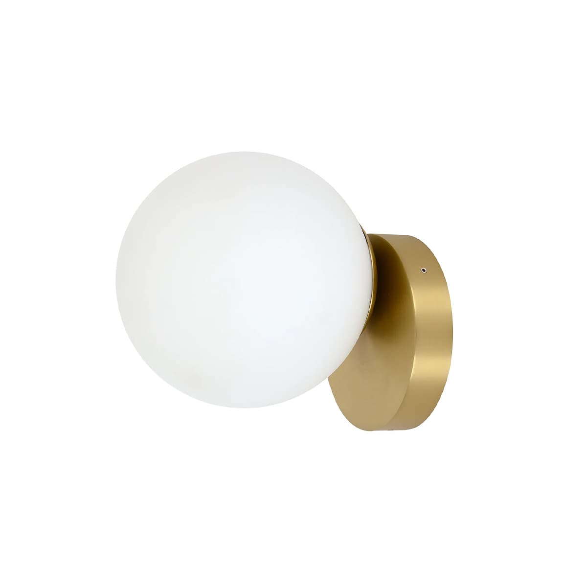 Mino 1 Light Wall Bracket in Brass with Frosted Opal Glass-img-1