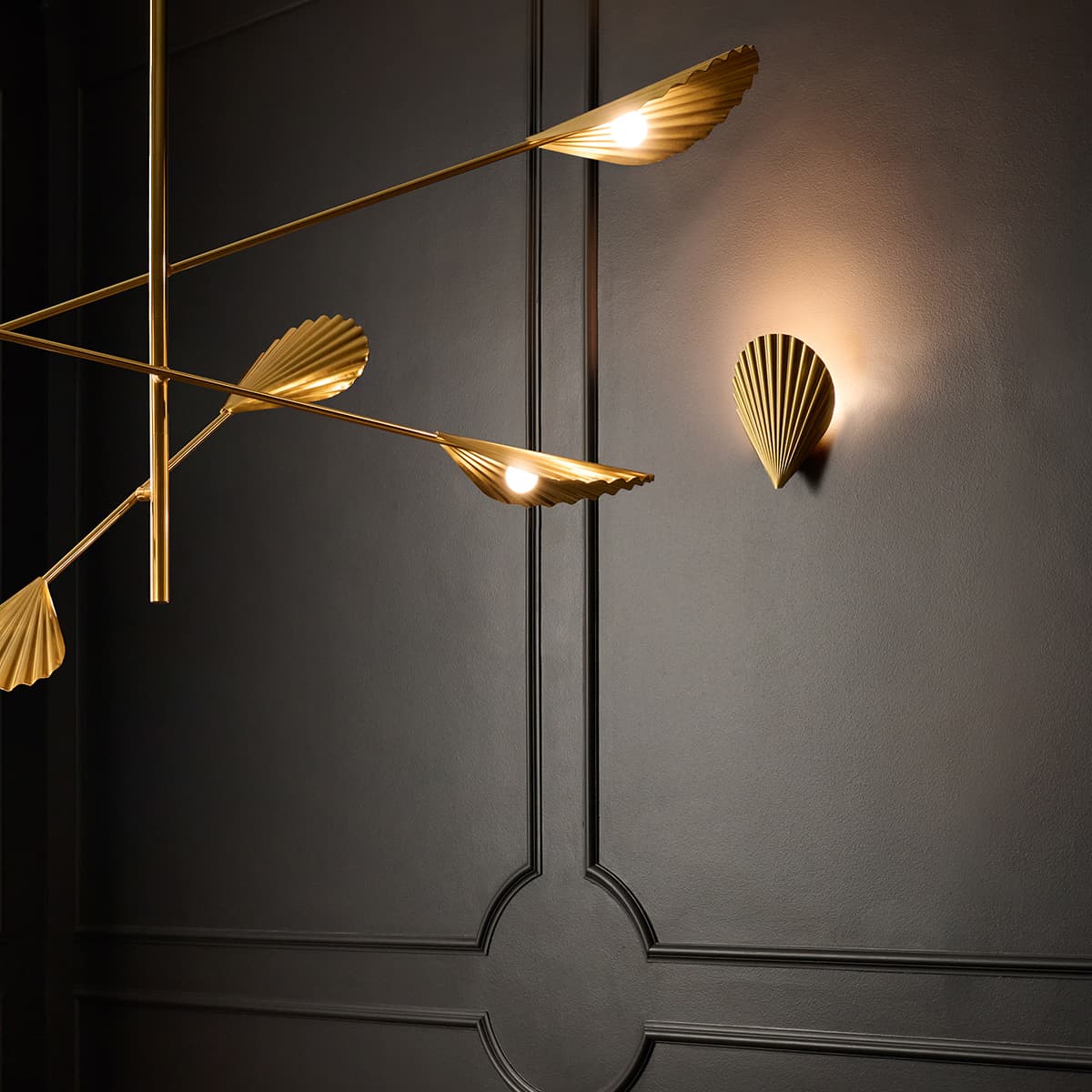 Caspian 1 Light LED Wall Bracket in Aged Brass-img-2