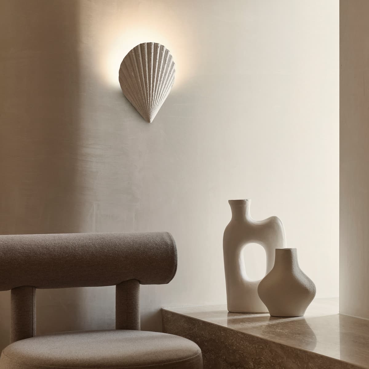 Caspian 1 Light LED Wall Bracket in Textured White-img-2
