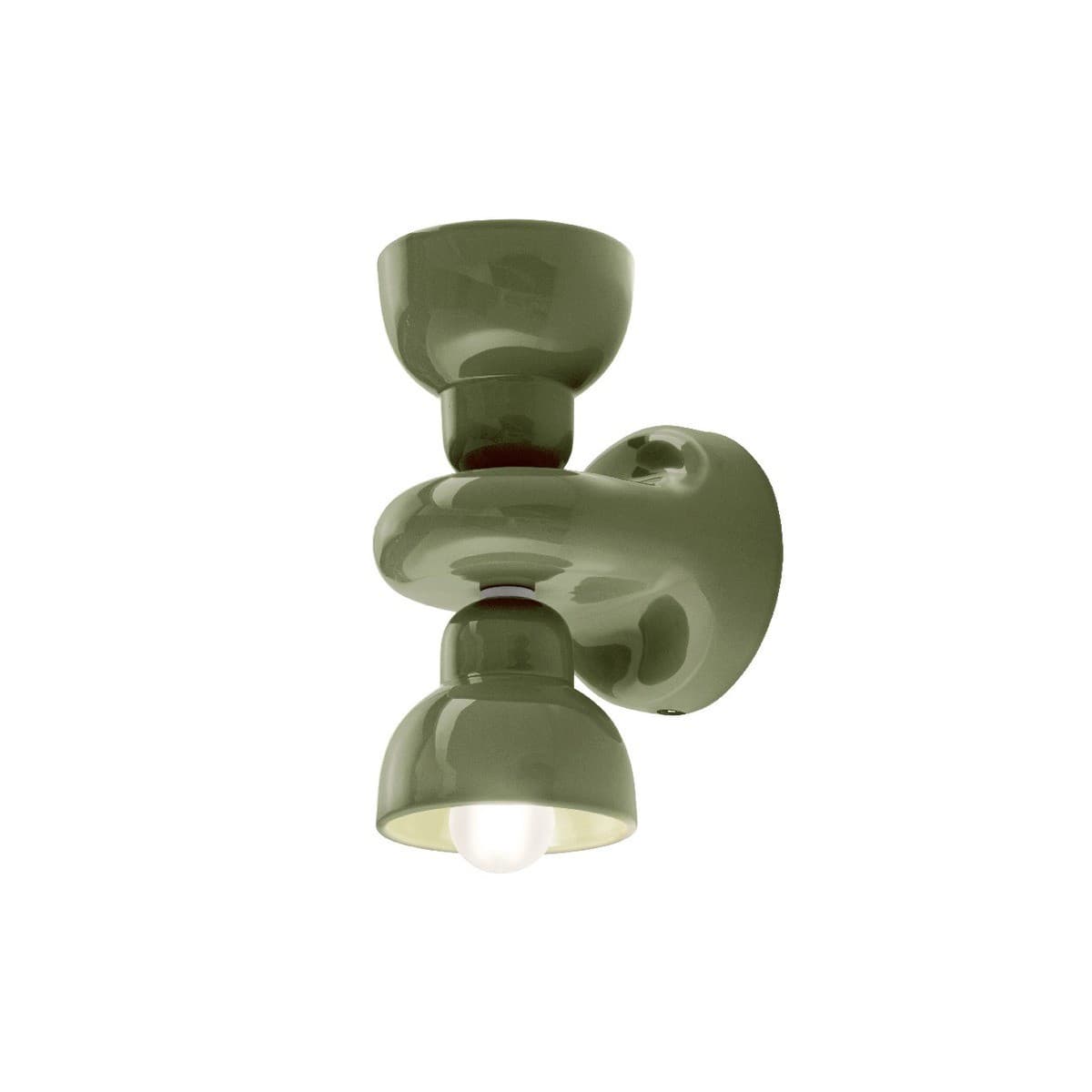Berimbau 2 light Wall Light in Sage Green-img-1