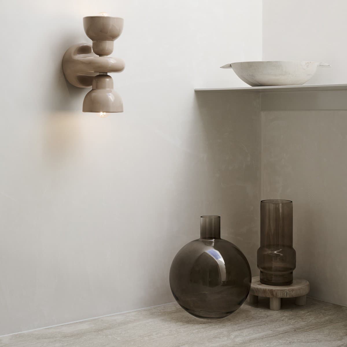 Berimbau 2 light Wall Light in Sand Grey-img-2