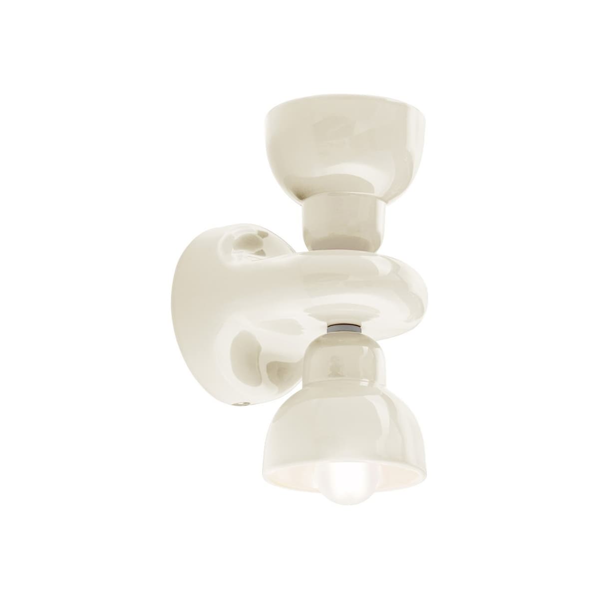 Berimbau 2 light Wall Light in Cream-img-1