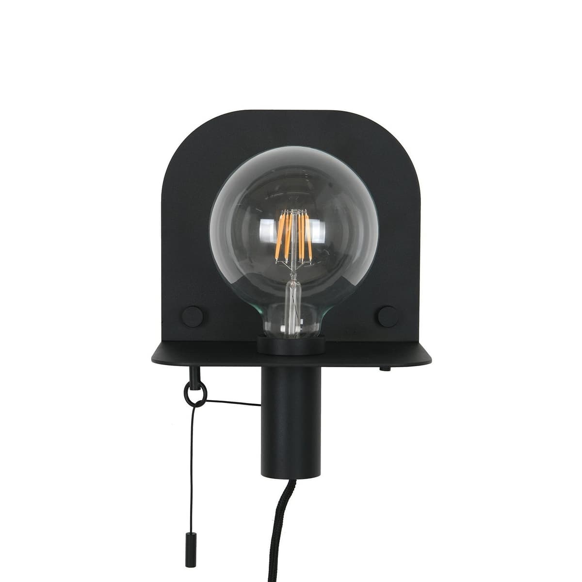 Tiro 1 Light DIY Wall Sconce with Pull Cord in Textured Black