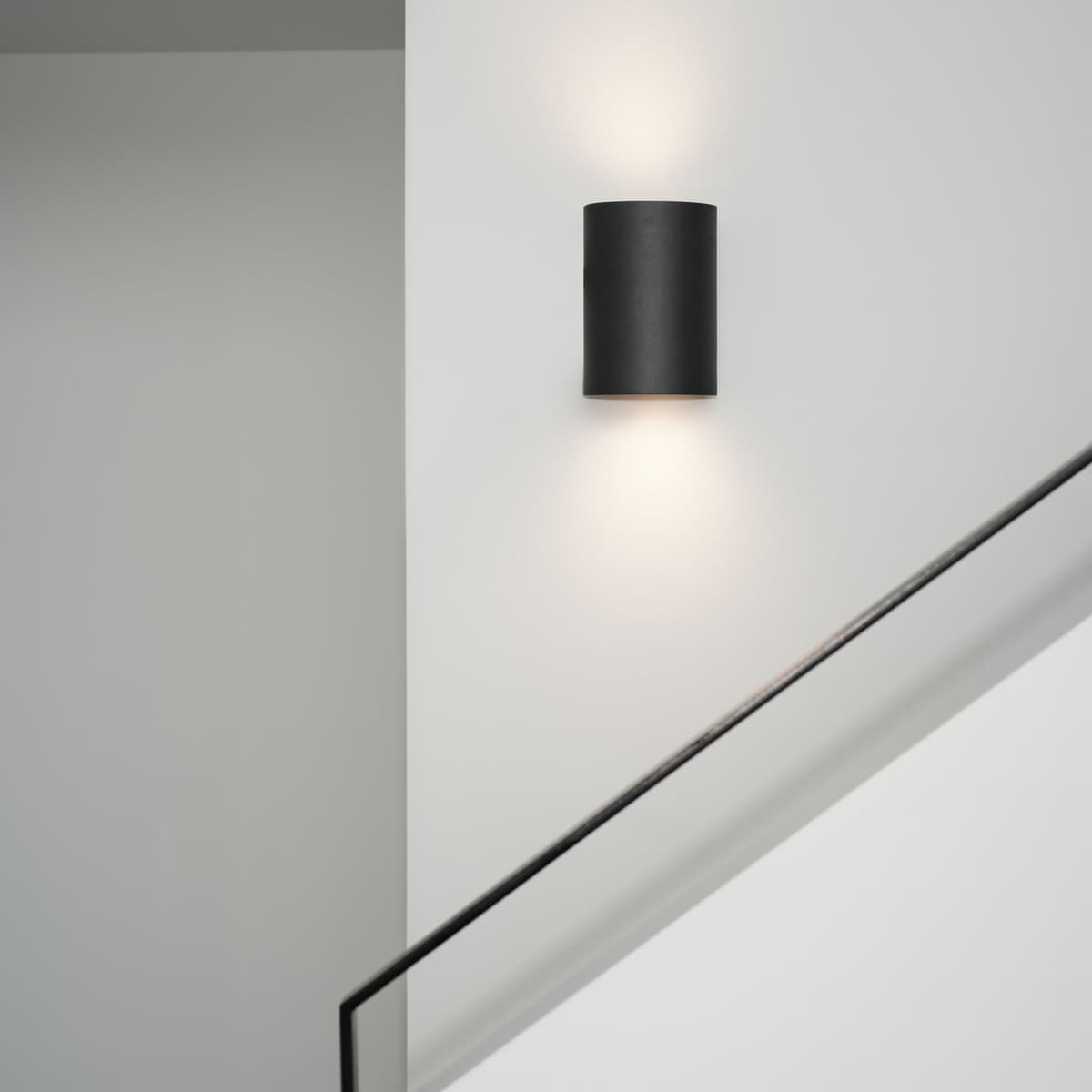 Fjord Up/Down Wall Sconce in Black Concrete