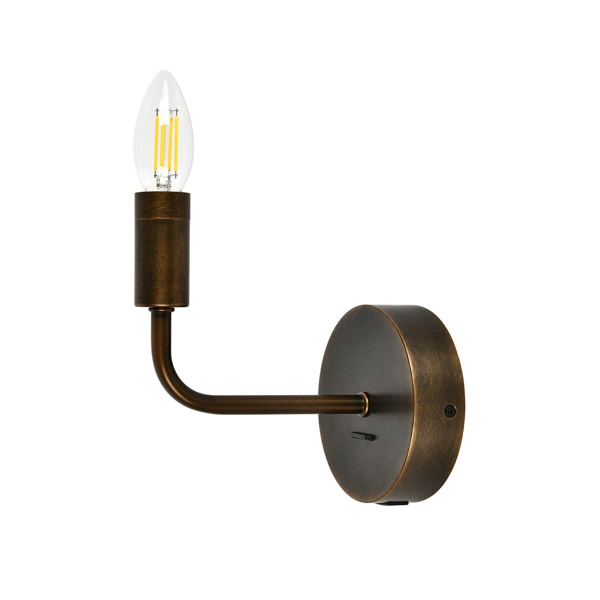 Alana 1 Light Wall Bracket in Bronze with Natural Linen Shade-img-2