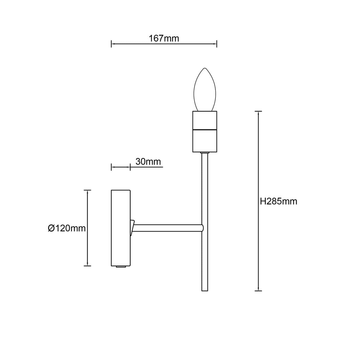 Daria 1 Light Wall Bracket in Aged Brass-img-2