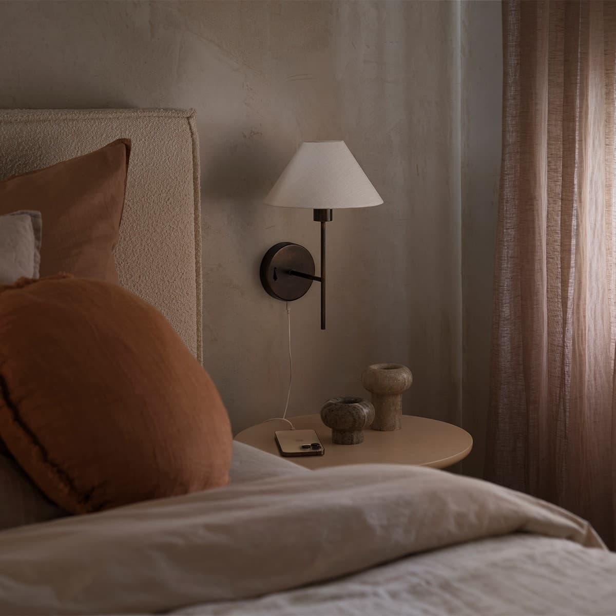 Daria Linen Shade in White