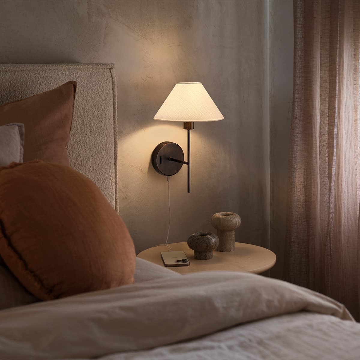 Daria Linen Shade in White-img-5