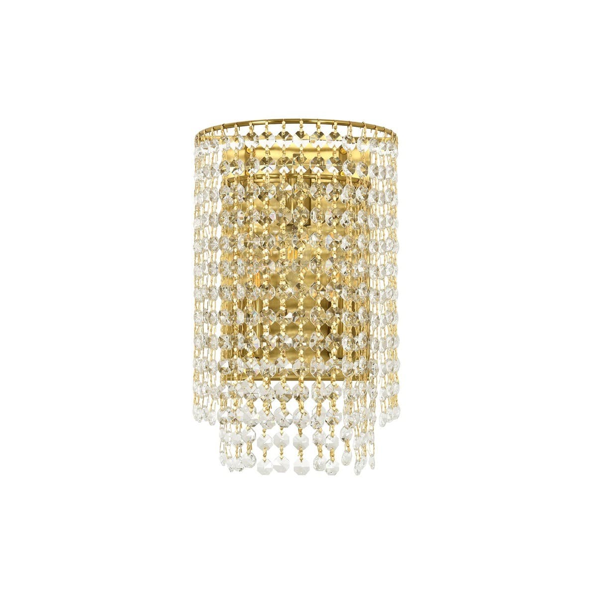Sarita 3 Light Crystal Wall Bracket in Aged Brass