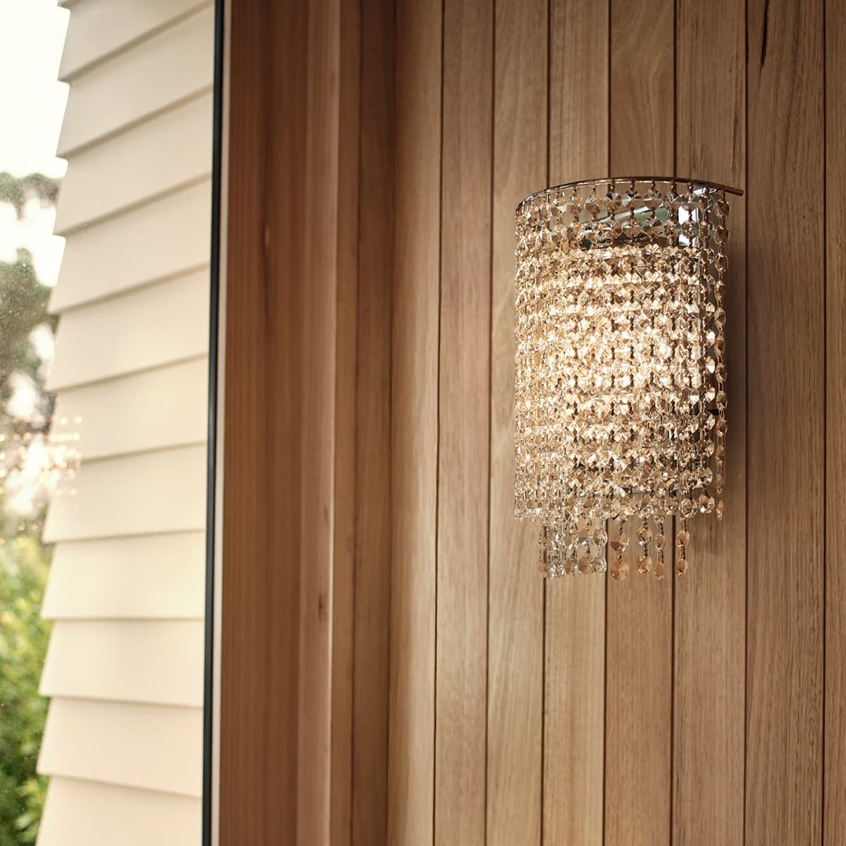 Sarita 3 Light Crystal Wall Bracket in Chrome-img-3