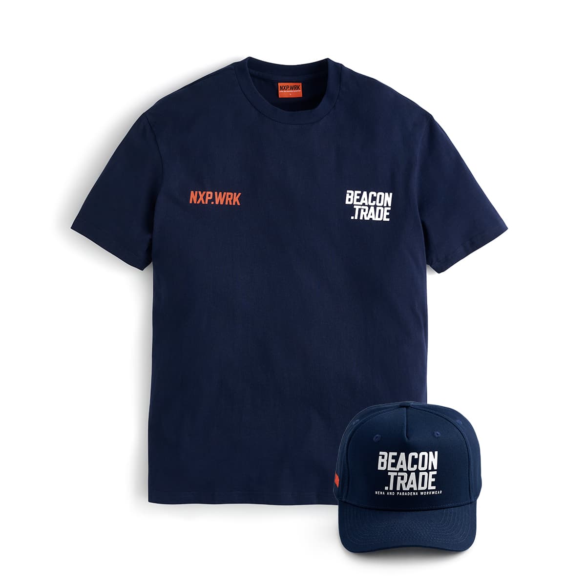 Beacon Trade x NXP Workwear Large T-Shirt + Cap in Navy