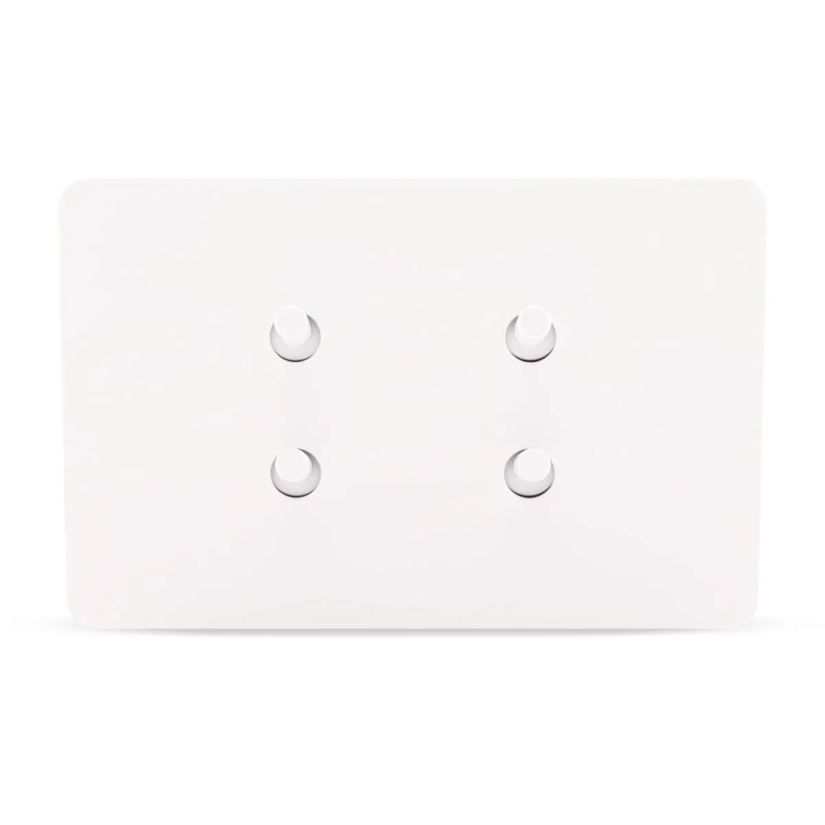 MFL Forge Modern 4 Gang Complete Switch in White-img-1