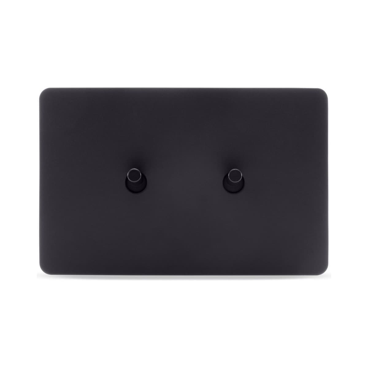MFL Forge Modern 2 Gang Complete Switch in Black-img-1