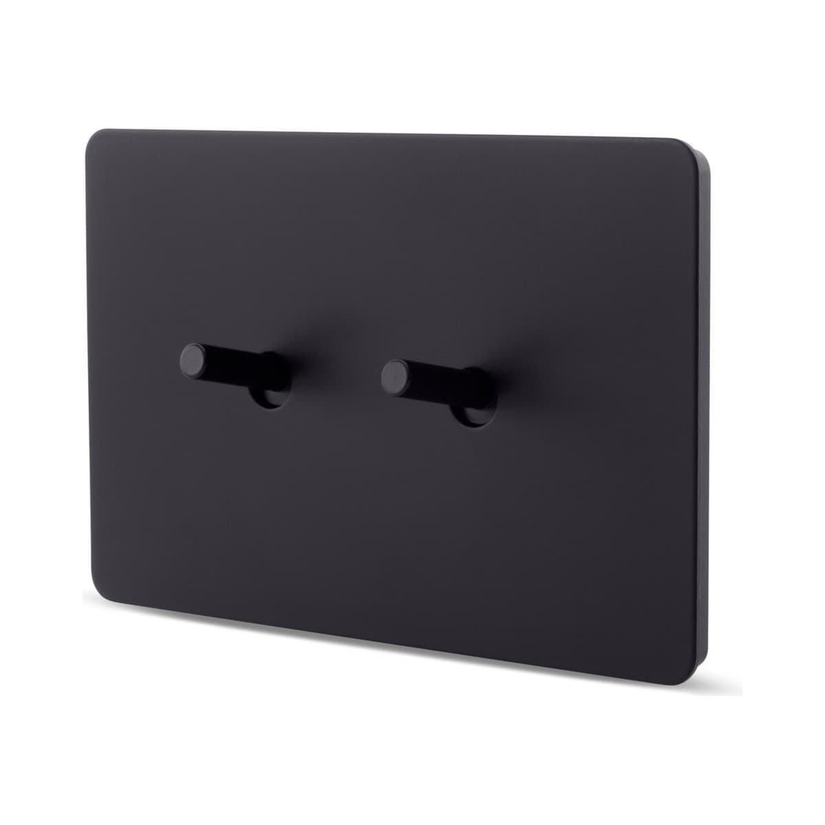 MFL Forge Modern 2 Gang Complete Switch in Black-img-2