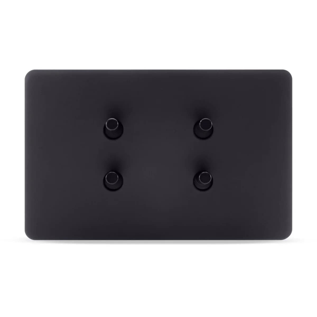 MFL Forge Modern 4 Gang Complete Switch in Black-img-1