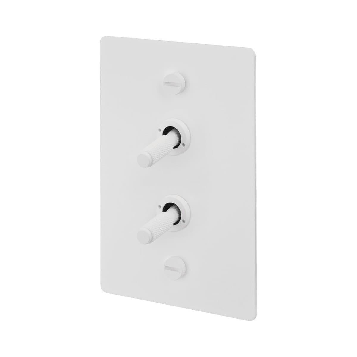 Buster + Punch 2 Gang Complete Metal Switch in White-img-1