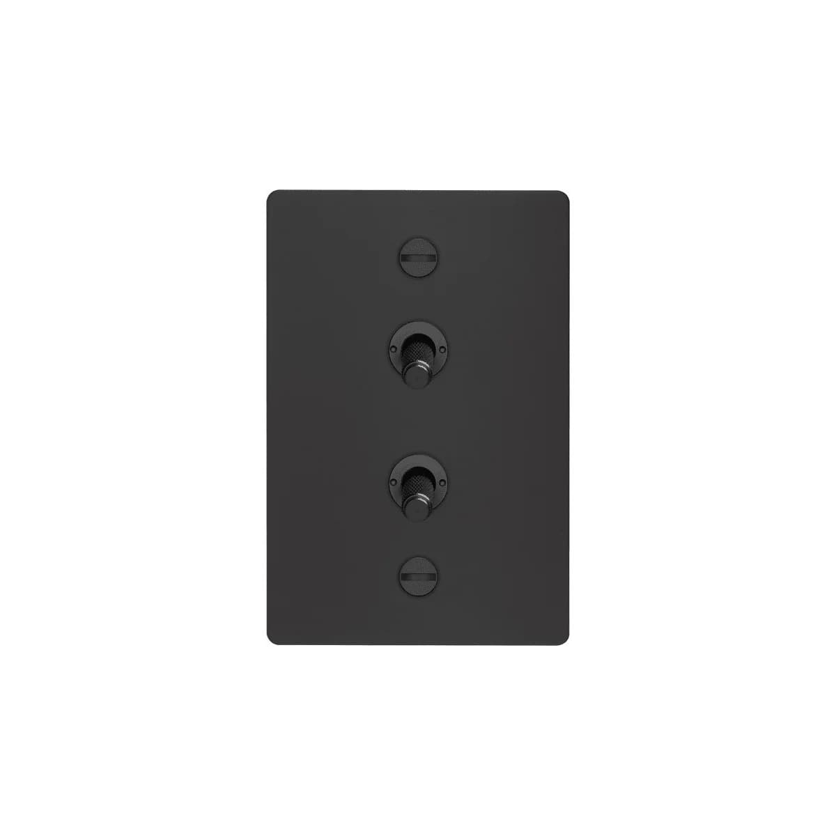 Buster + Punch 2 Gang Complete Metal Switch in Black-img-1