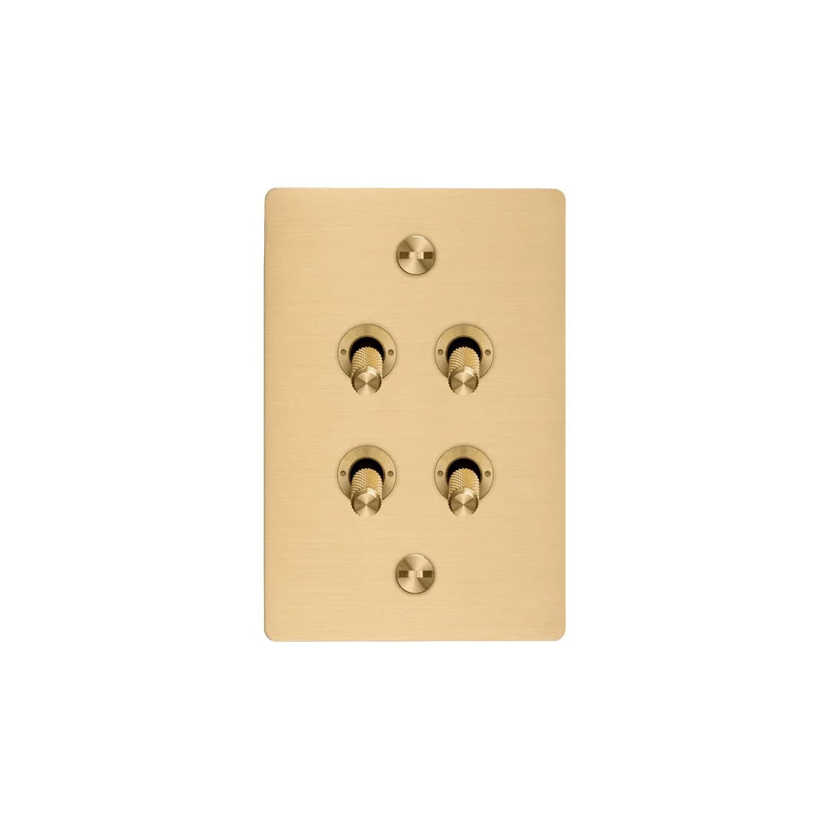 Buster + Punch 4 Gang Complete Metal Switch in Brass-img-1