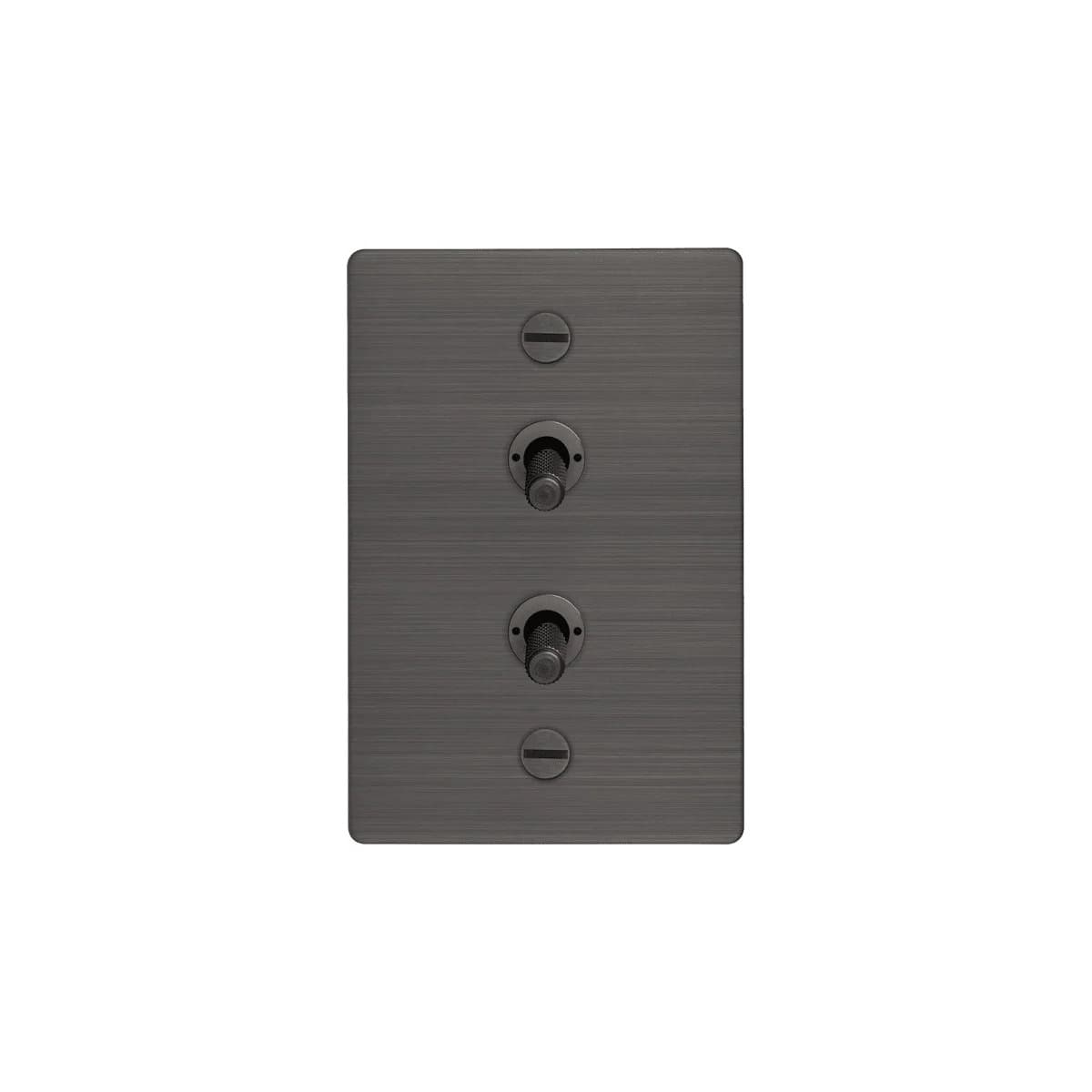 Buster + Punch 2 Gang Complete Metal Switch in Smoked Bronze-img-1