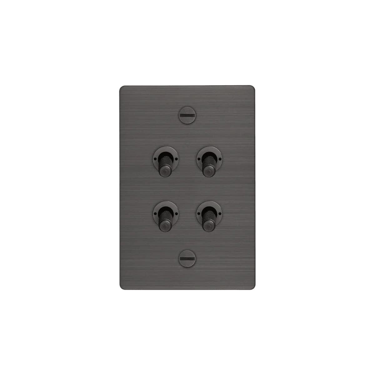 Buster + Punch 4 Gang Complete Metal Switch in Smoked Bronze-img-1