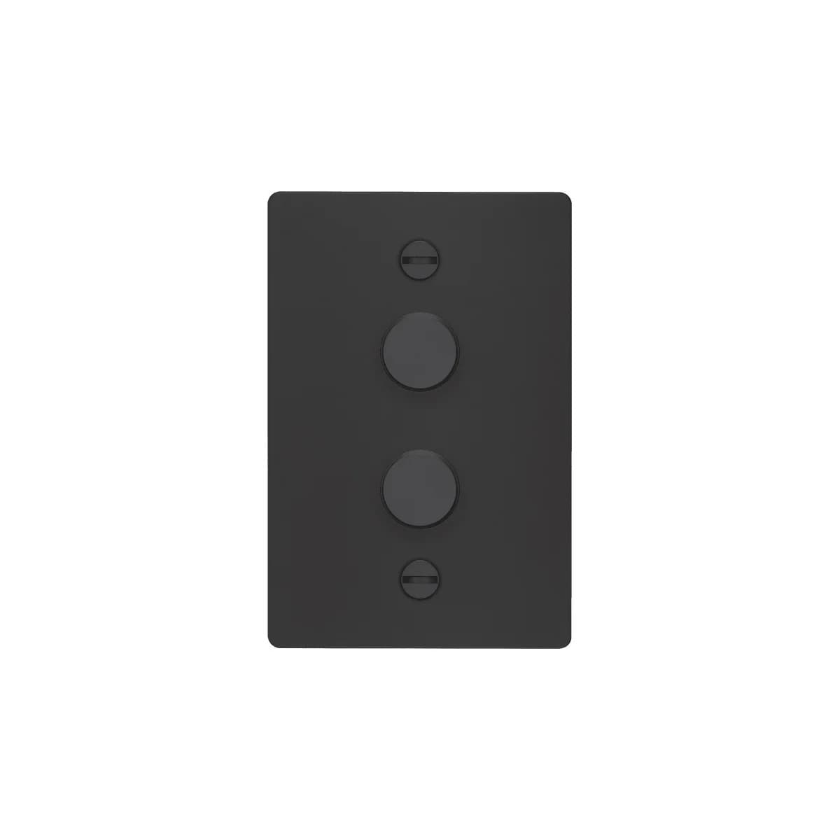 Buster + Punch 2 Gang Complete Metal Dimmer in Black-img-1