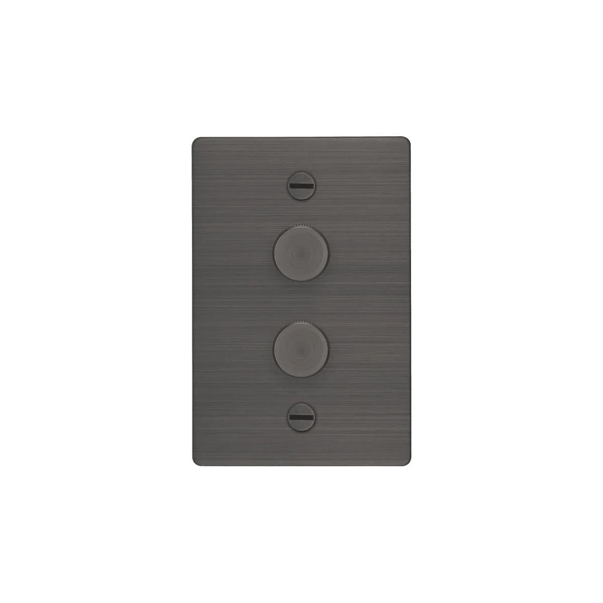 Buster + Punch 2 Gang Complete Metal Dimmer in Smoked Bronze-img-1