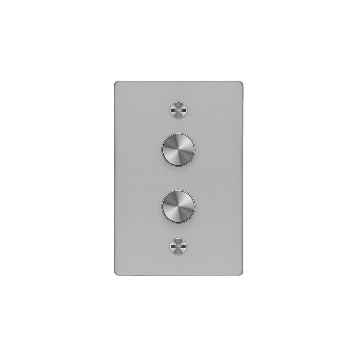 Buster + Punch 2 Gang Complete Metal Dimmer in Steel-img-1