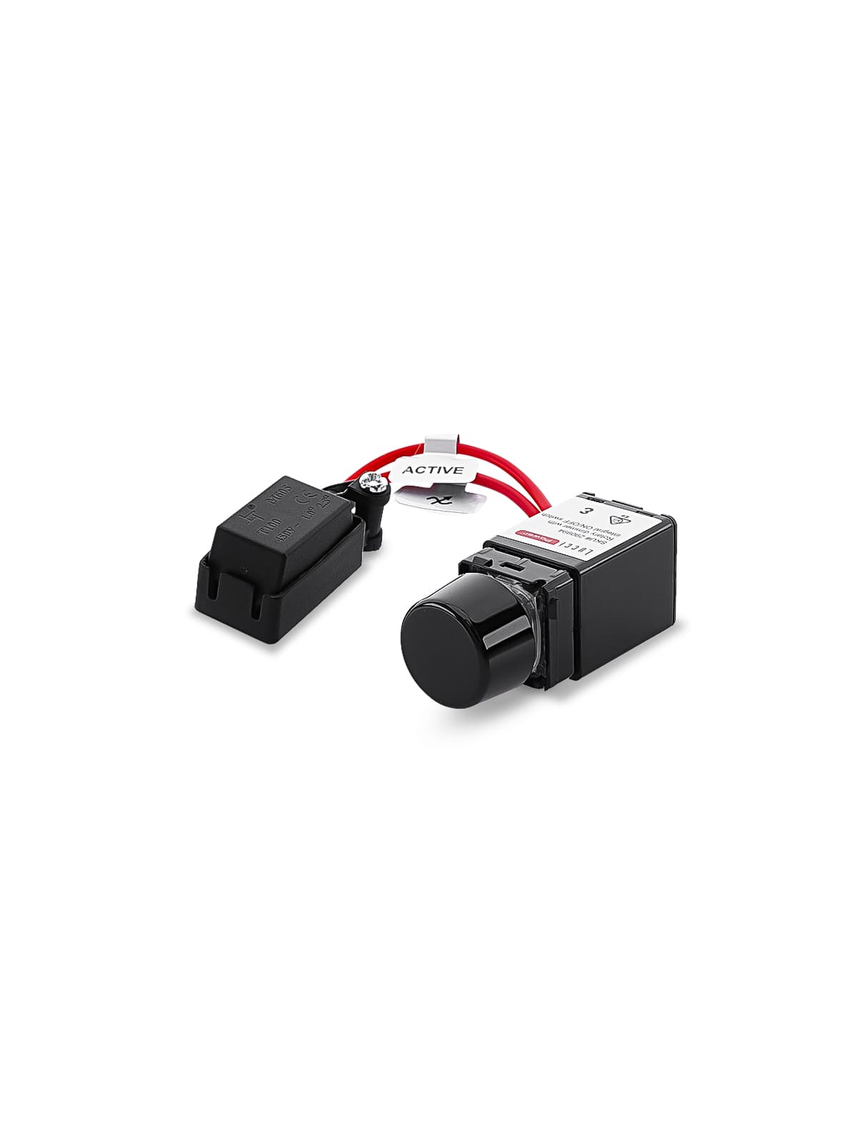 Lucci Power 200W LED Electrical Rotary Dimmer with Push On/Off in Black-img-4
