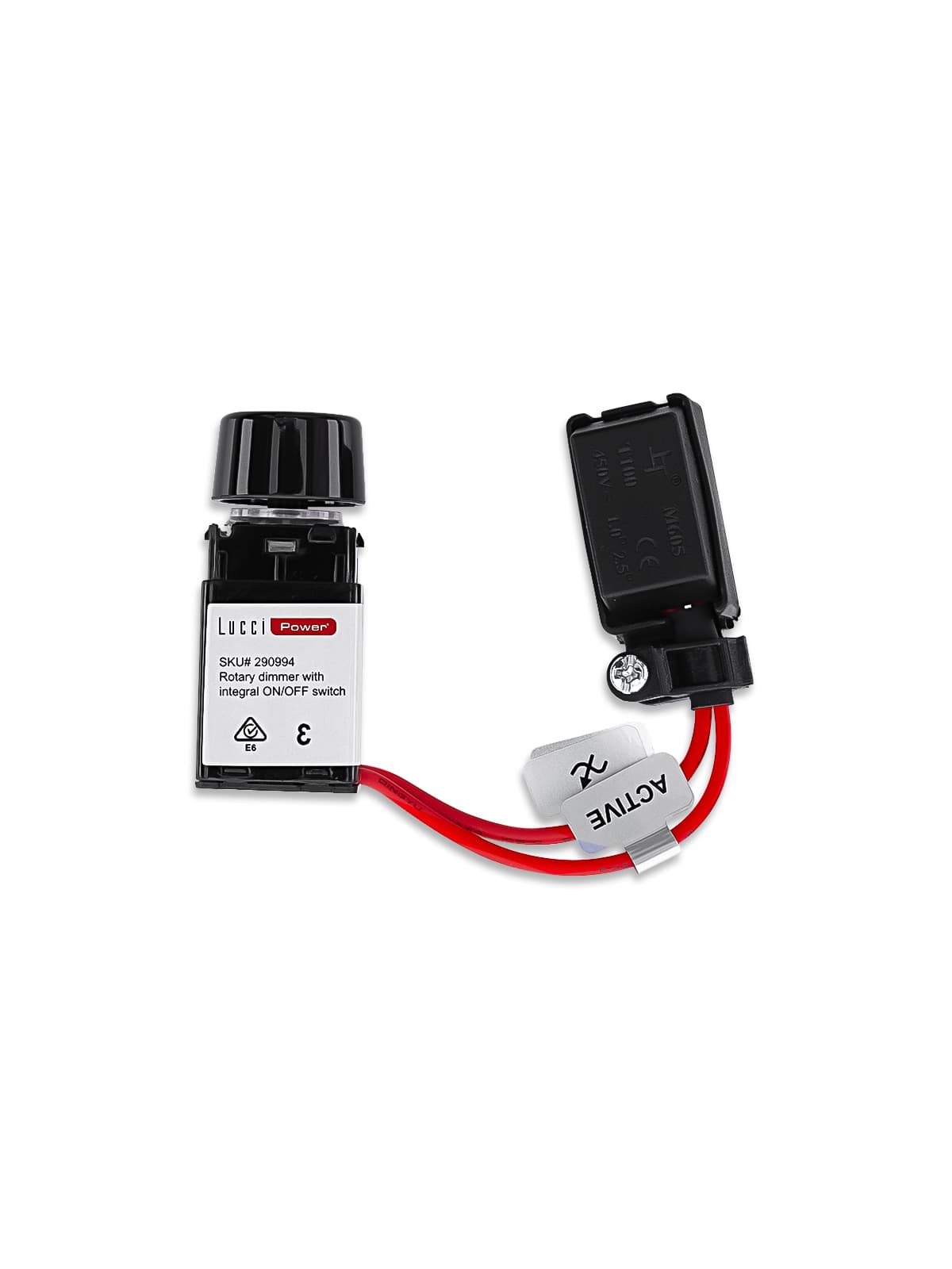 Lucci Power 200W LED Electrical Rotary Dimmer with Push On/Off in Black-img-7