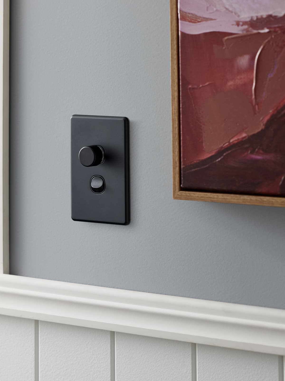 Lucci Power 200W LED Electrical Rotary Dimmer with Push On/Off in Black-img-8