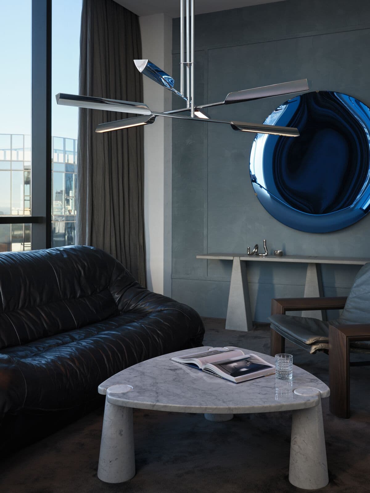 Coates 6 Light LED Colour Switching Flare Pendant in Polished Chrome | Beacon Lighting