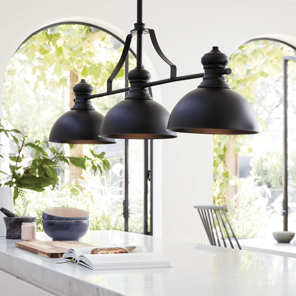 Alfred 3 Light Bar Pendant in Oil Rubbed Bronze | Beacon Lighting