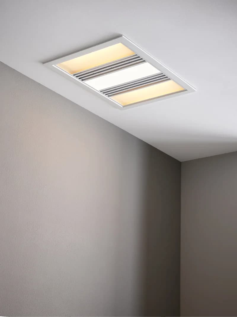 Thermalite Pro 3-in-1 Bathroom Heater, Exhaust Fan and LED Light in White | Beacon Lighting