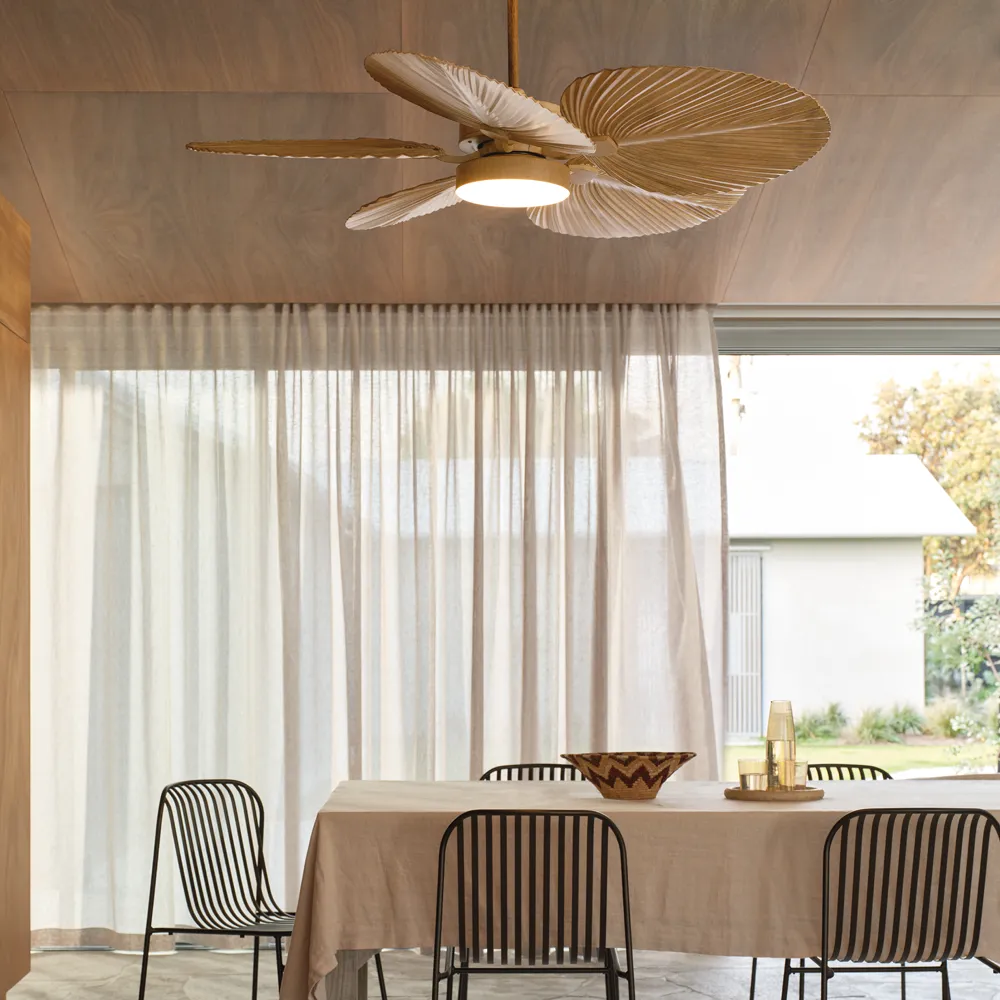 Bali 132cm Ceiling Fan in Teak | Beacon Lighting