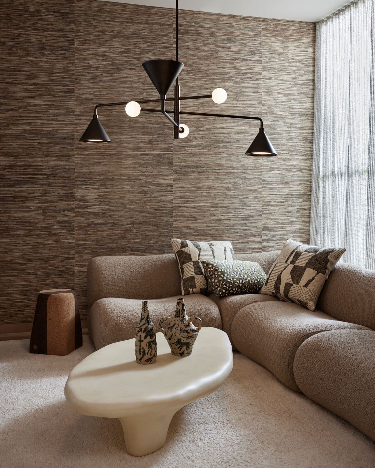 Miller 6 Light Pendant in Bronze | Beacon Lighting