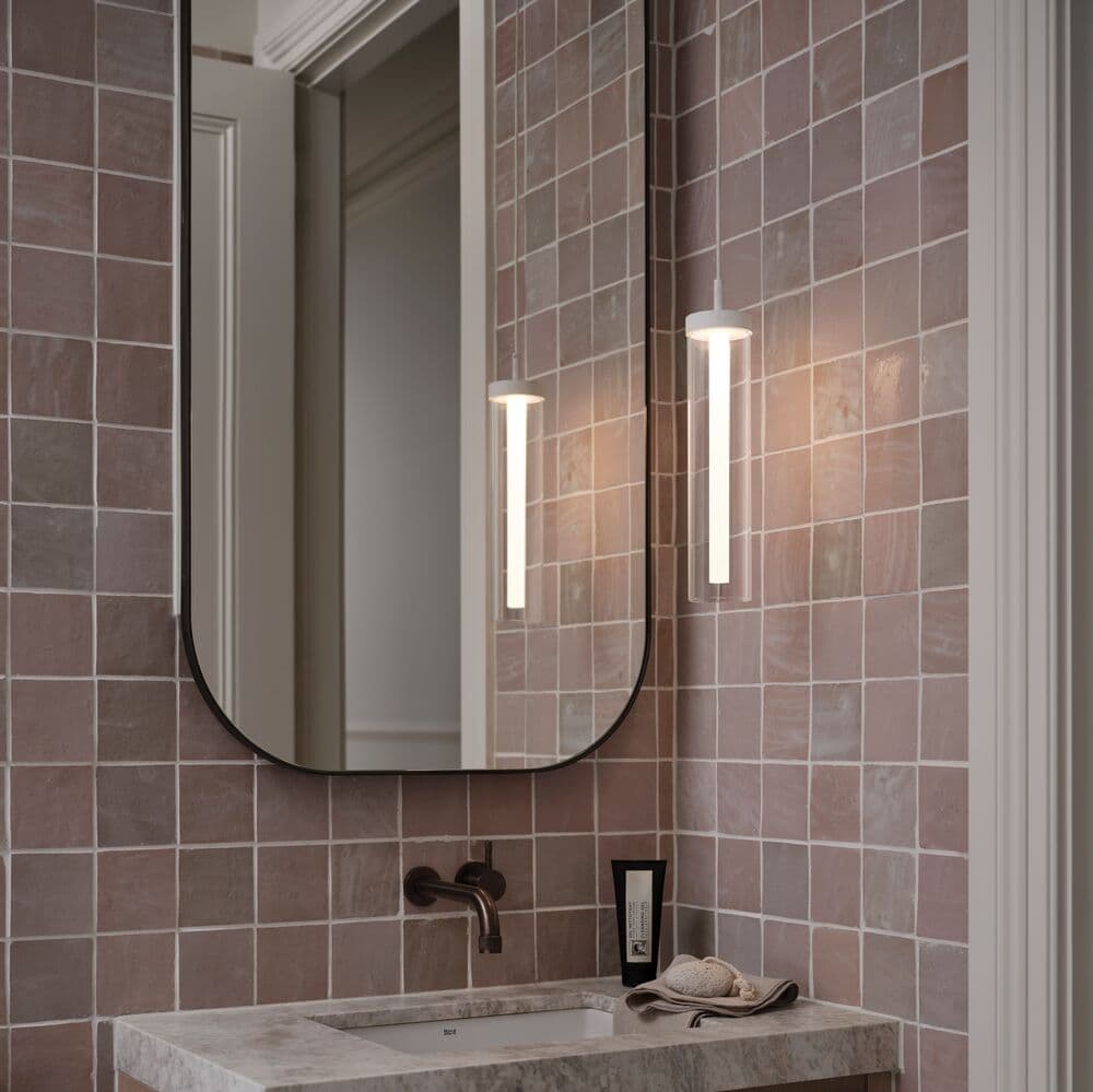 Varilla LED Sunset Dimmable Pendant in White | Beacon Lighting