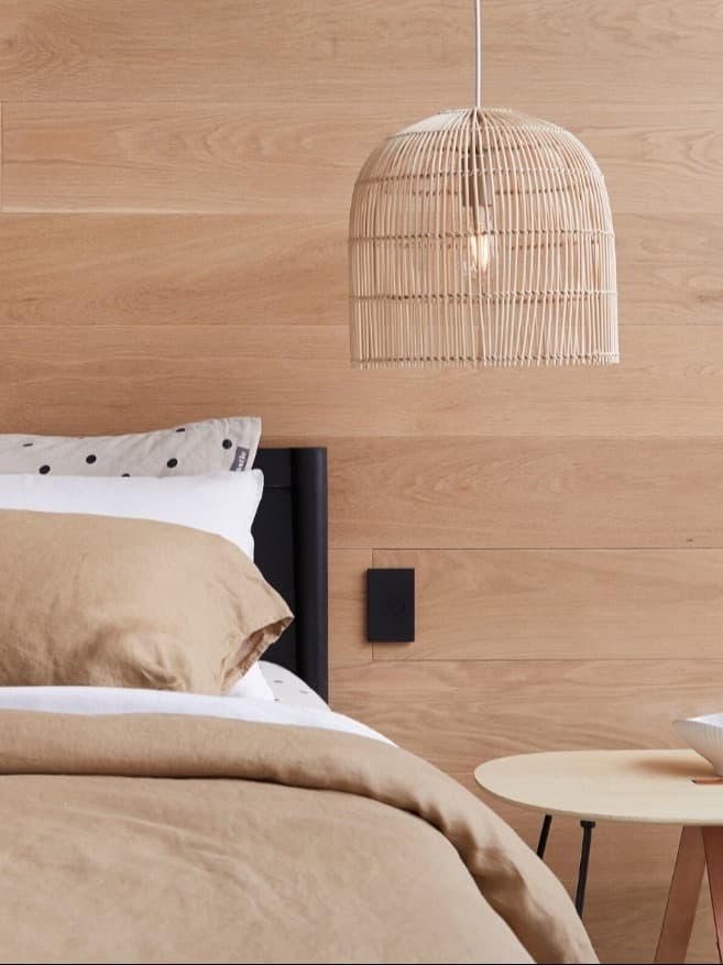 Herman 1 Light 350mm Tall Pendant in Natural | Beacon Lighting