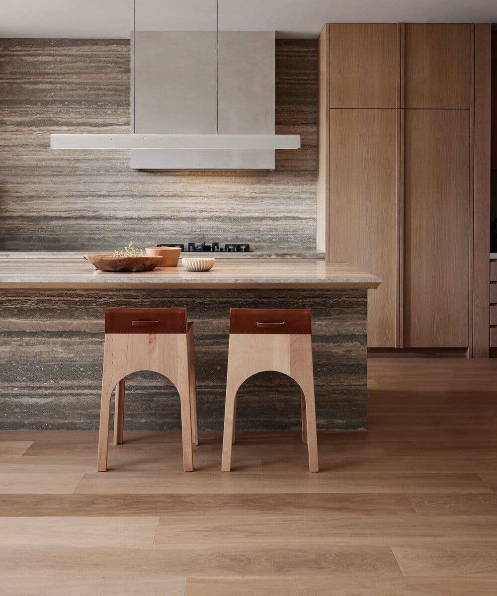 Bridge 1.5m LED Colour-Shifting Linear Pendant in Stone Concrete | Beacon Lighting