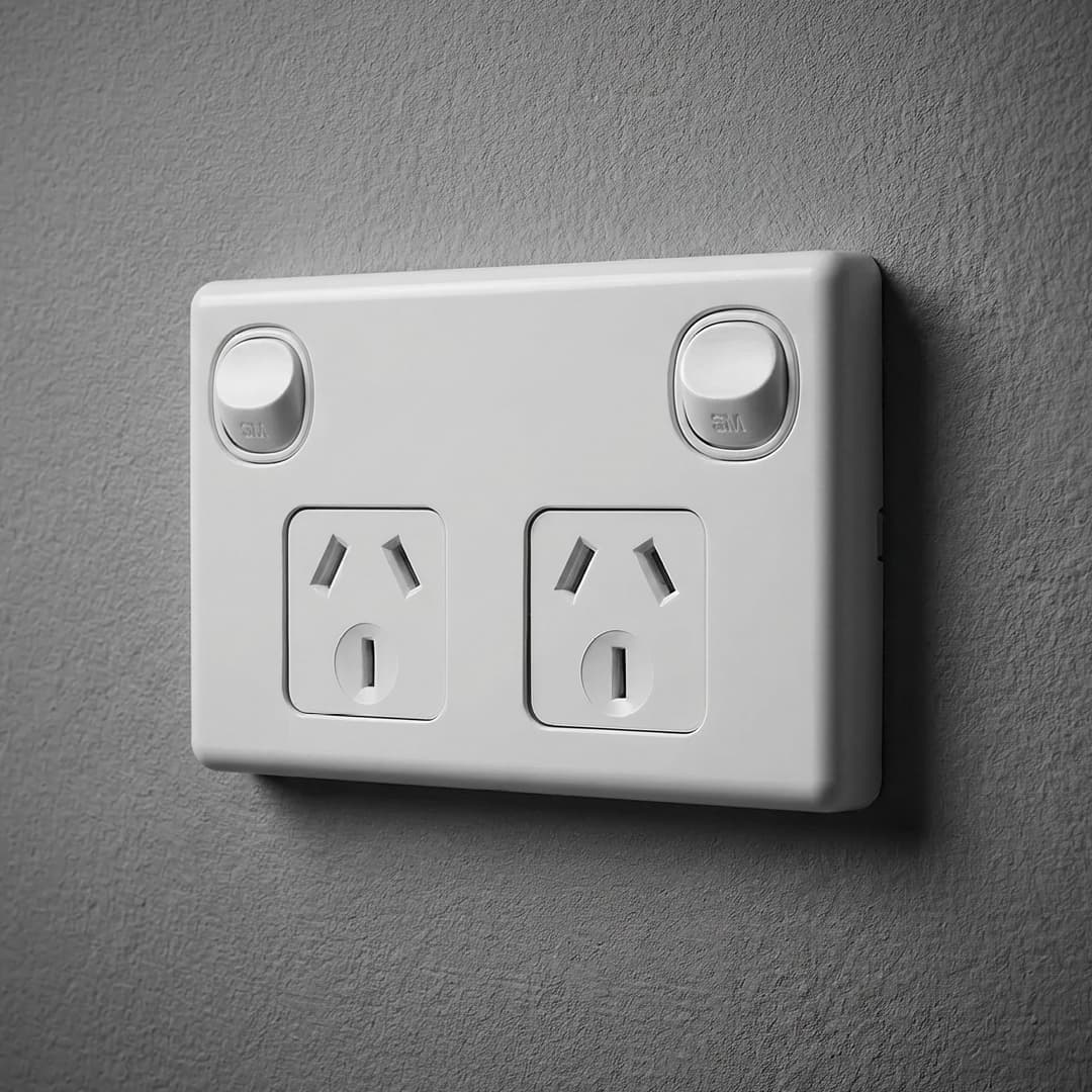 Lucci Power Gravity Twin 10A GPO Only in Matte White | Beacon Lighting