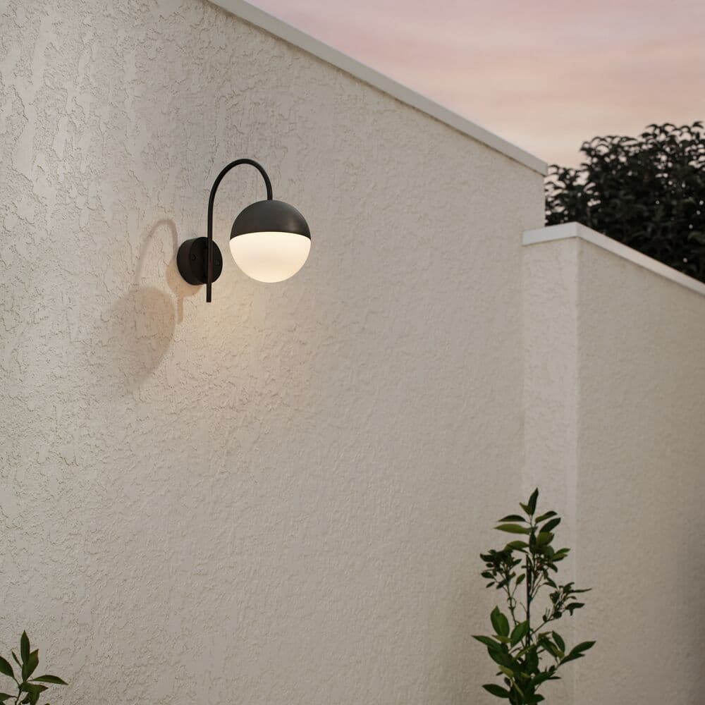 Made by Mayfair Seaside Talis Exterior Wall Bracket in Aged Solid Bronze with Opal Glass | Beacon Lighting