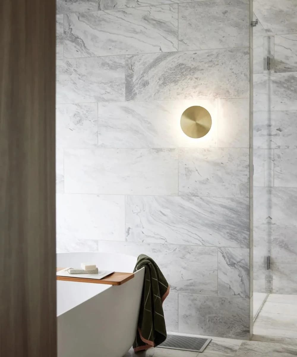 Equinox 200mm LED Colour-Shifting Wall Sconce in Brass | Beacon Lighting