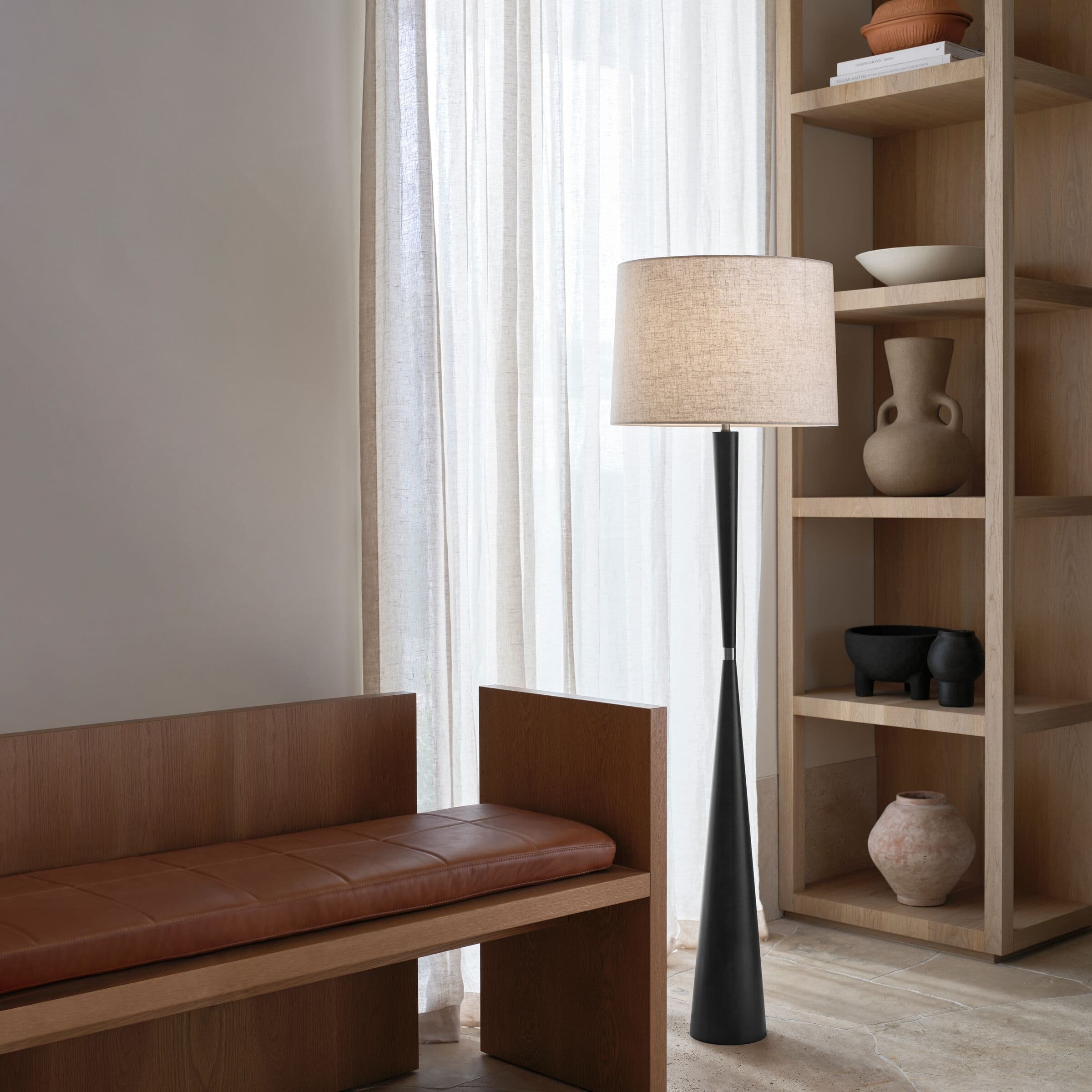 Wirth Floor Lamp in Walnut | Beacon Lighting