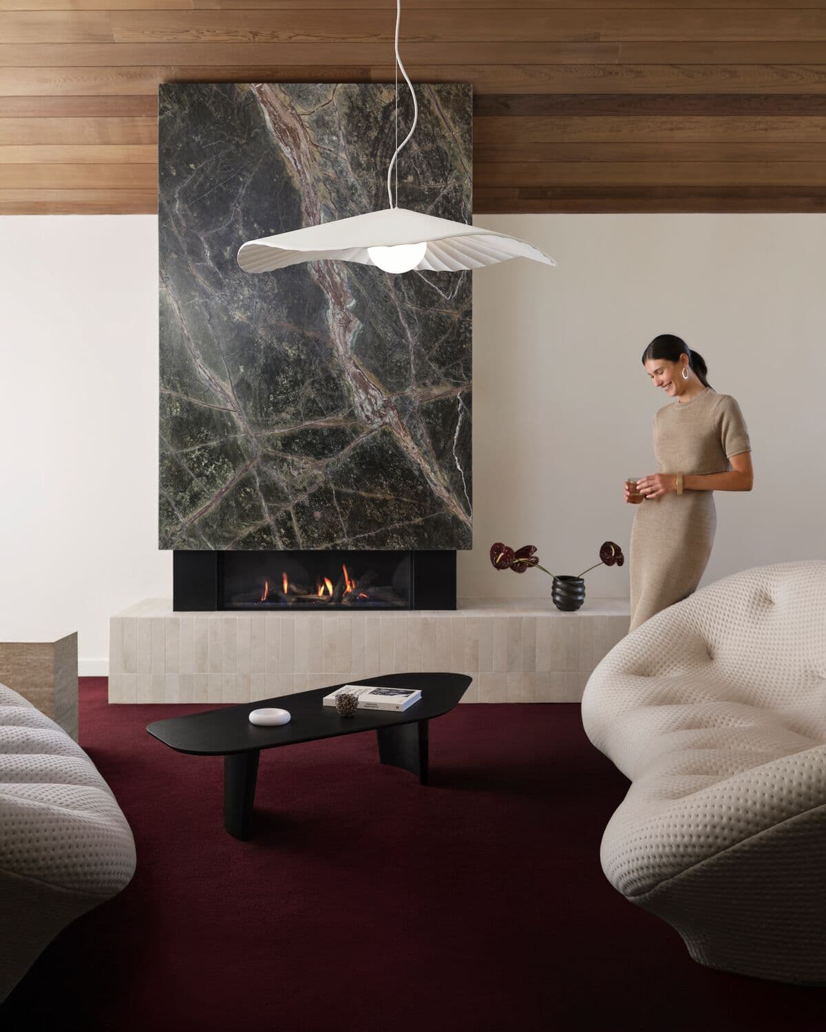 MFL Ballare 1 Light 800mm Pendant in Gypsum | Beacon Lighting