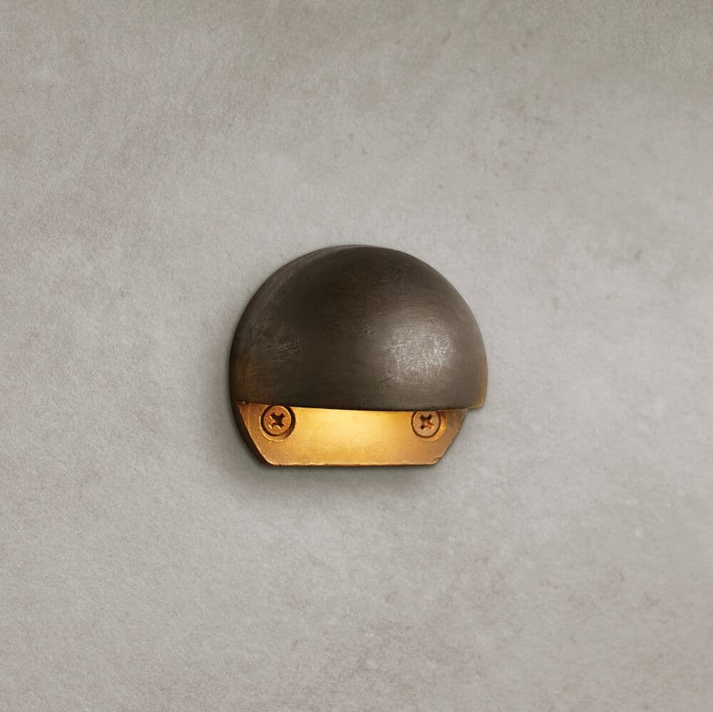 Made By Mayfair Seaside 12V LED Mini Exterior Step Light in Aged Solid Bronze | Beacon Lighting