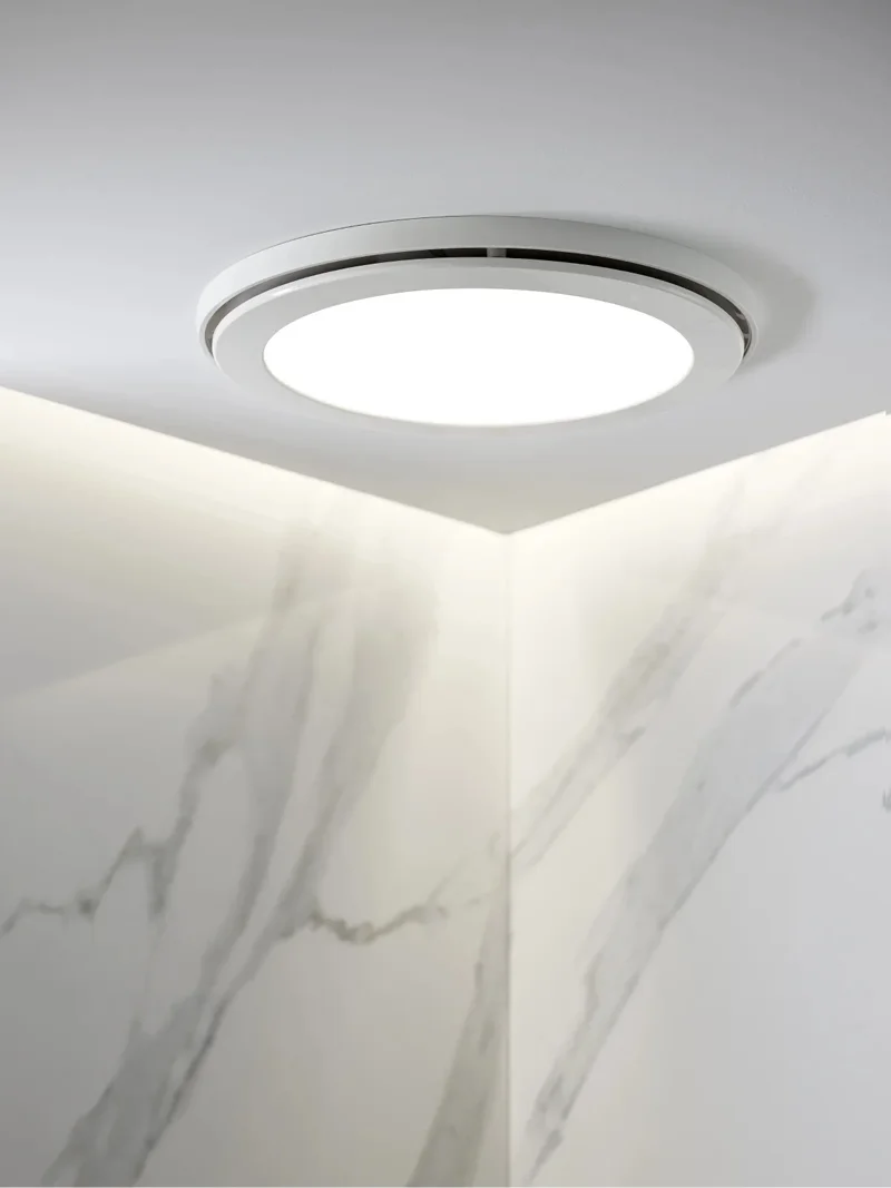 Reef 200mm Round Exhaust Fan and LED Light with 240mm Dia Cut Out in White | Beacon Lighting