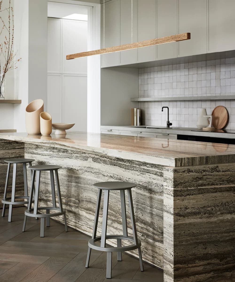 Strix III Pendant with Oak Shade | Beacon Lighting
