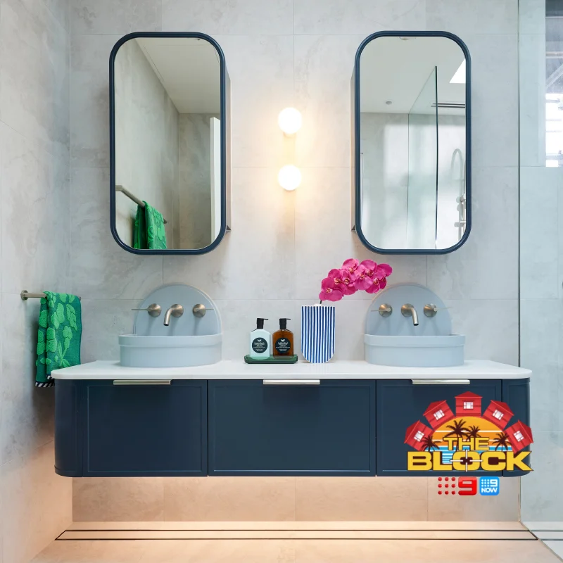 The Block 2023 Get The Look: Upstairs Bathrooms | Beacon Lighting