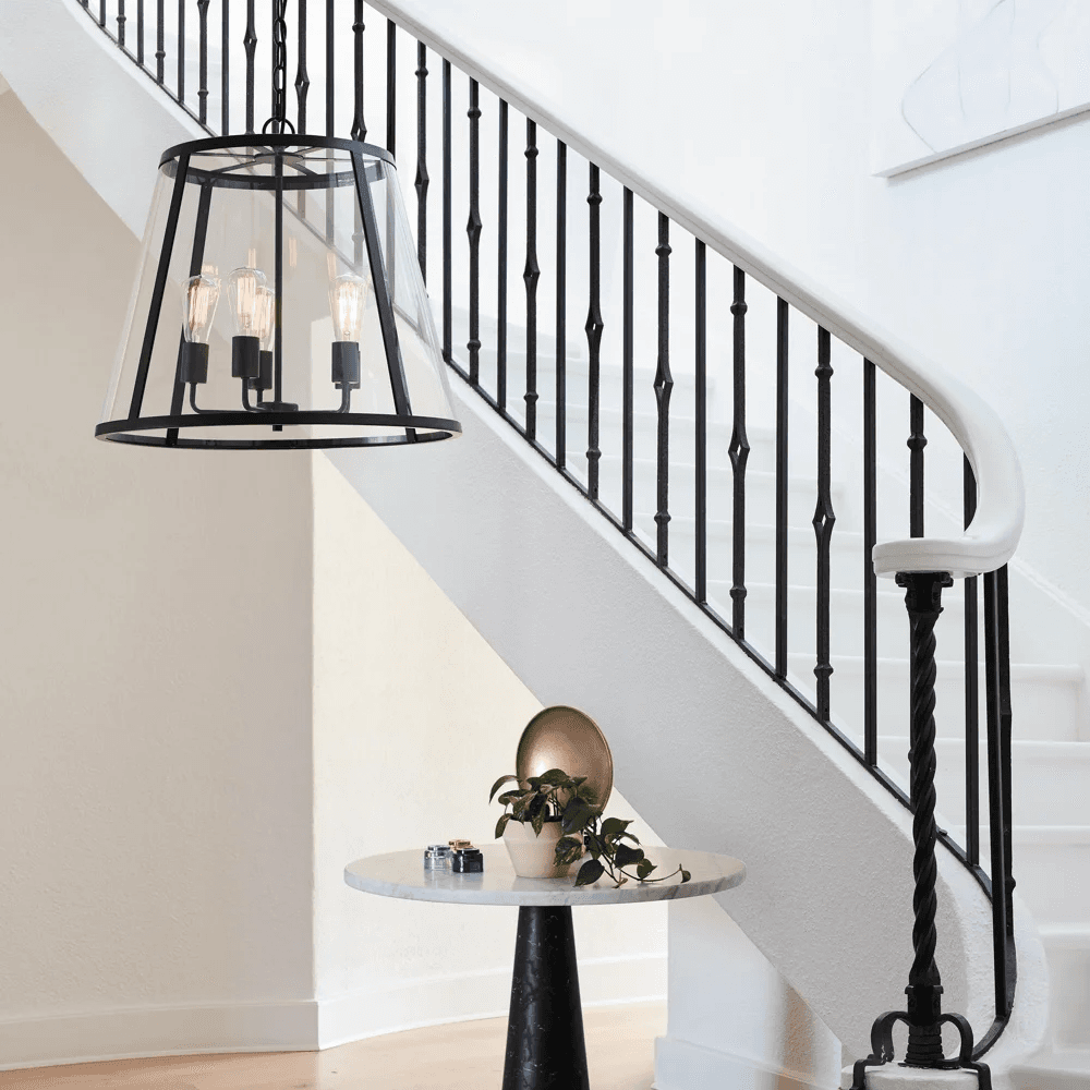 Westhampton 5 Light Pendant in Antique Black | Beacon Lighting